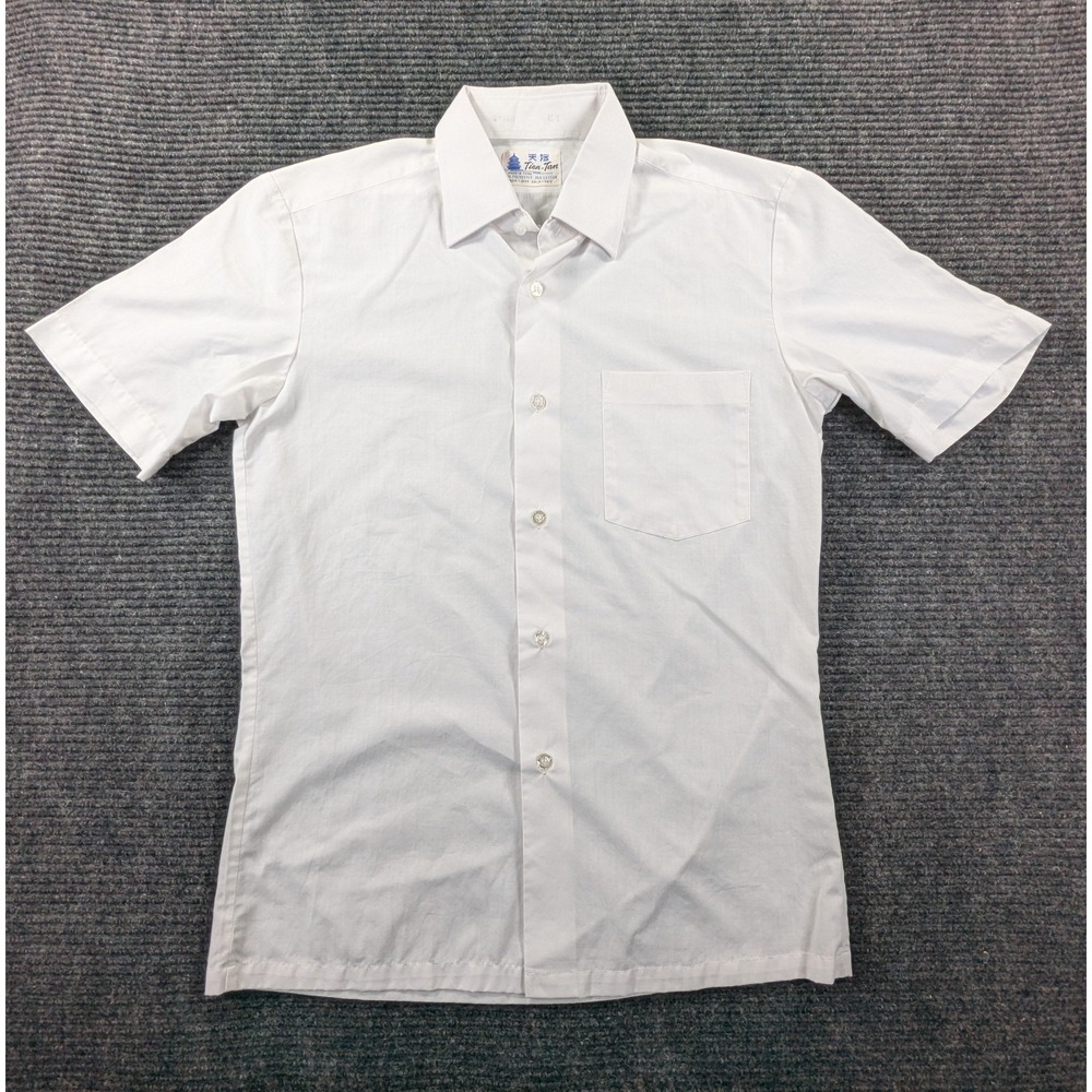 Tien Tan Dress Shirt Mens 14.5 White‎ Cotton Button Up Formal Office Business